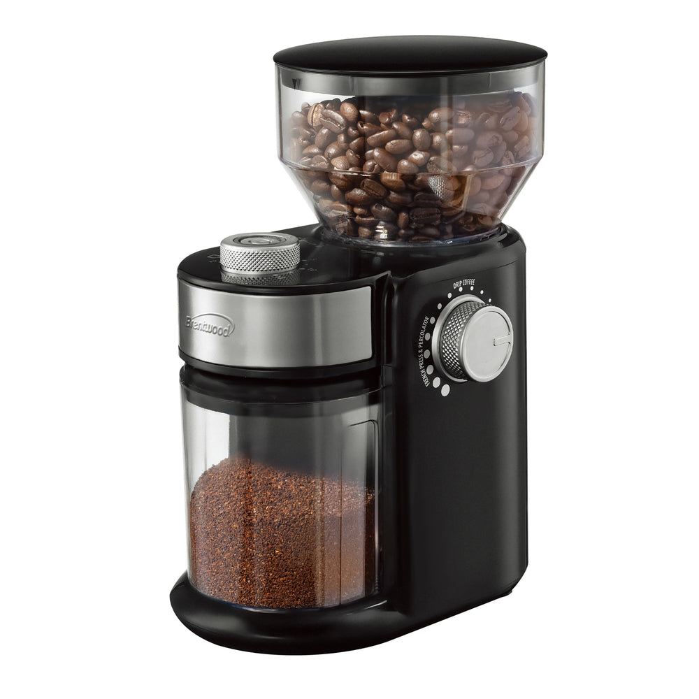 Brentwood CG-2021BK Coffee Grinder Mill - 8 Ounce Automatic Burr, Black Image 1