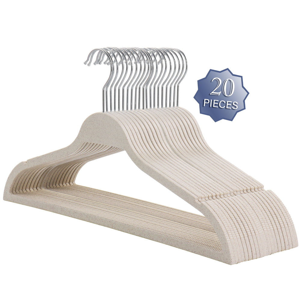 Elama Home ELH-6011-Natural 20 Piece Wheat Coat Hangers Image 1