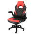 Elama Elm-F-008 Office Chair Black Red High Back Adjustable Faux Leather Image 1