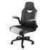 Elama Elm-F-009 Office Chair High Back Adjustable Faux Leather Black Gray Image 1