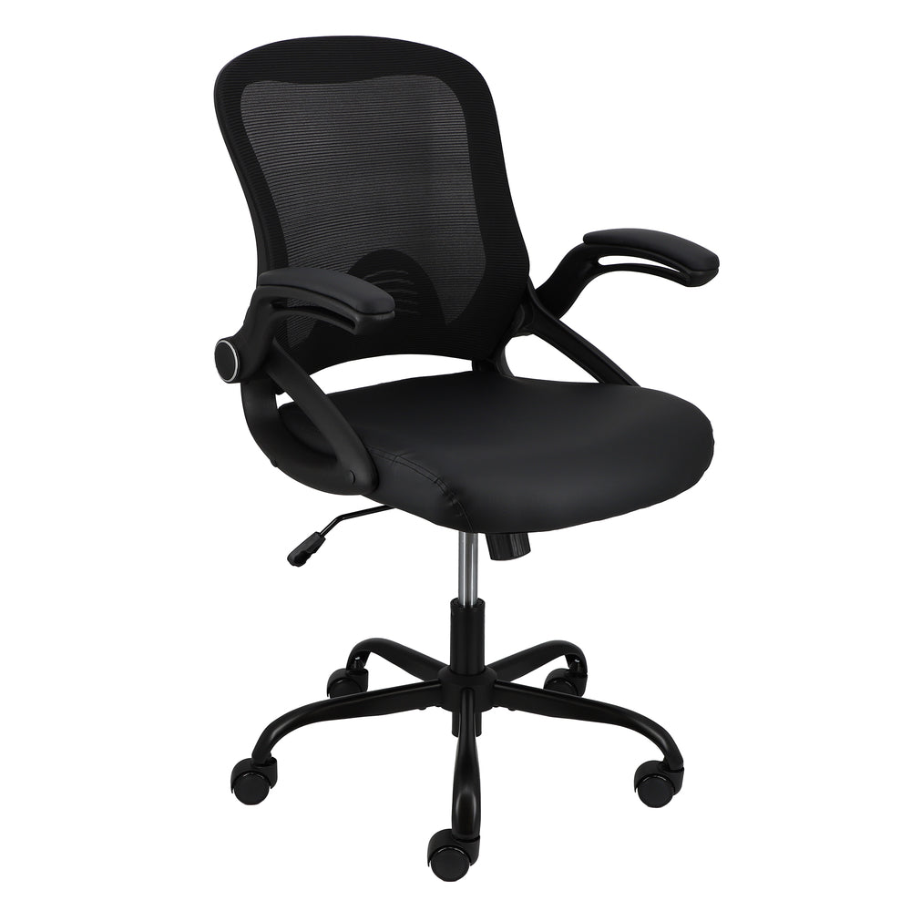 Elama Elm-F-021 Mesh & Fabric Office Chair, Black Image 1