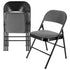 Elama Elm-J0369B-G Folding Chair Set Padded Seats Gray Image 1