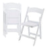 Elama Elm-L001W Folding Resin Chair 4 Piece Set White Removable Seat Pad Image 1