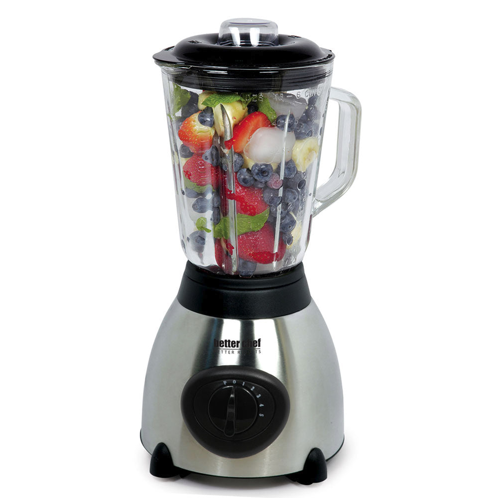 Better Chef IM-601S Blender 500W Stainless Steel 5-Speed Pulse Control Image 1