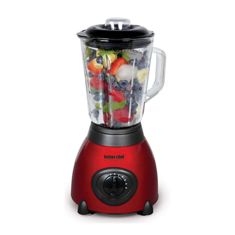 Better Chef IM-602R Blender 500W Stainless Steel Glass 6-Cup Jar Pulse Control Image 1