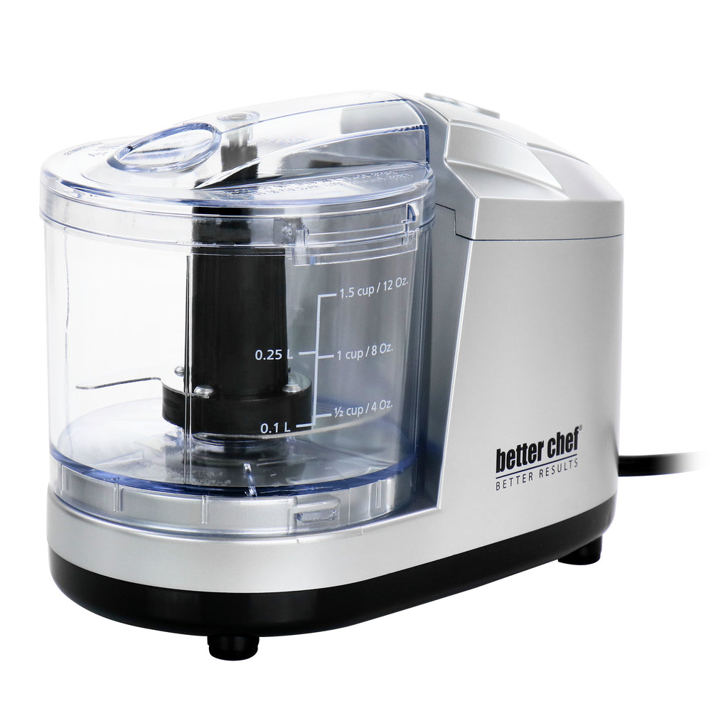 Better Chef IM-843S Compact Chopper with Safety Lock - 1.5 Cup Silver Image 1