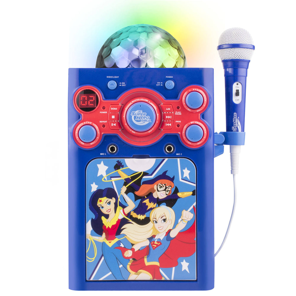 Super Hero Girls Ko2-06393-Wm-Com Dc Superhero Disco Karaoke System Image 1