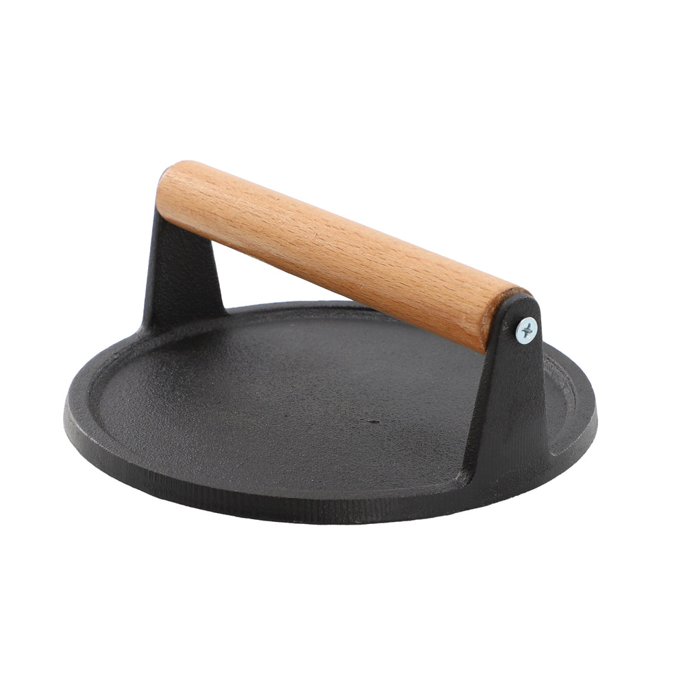 MegaChef MC-1022 Grill Press 7.5" Round Cast Iron Image 1