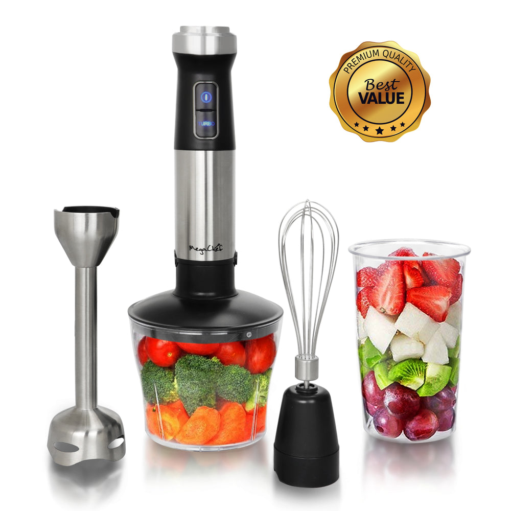Megachef MC-158C Immersion Hand Blender 4-in-1 Speed Control Image 1