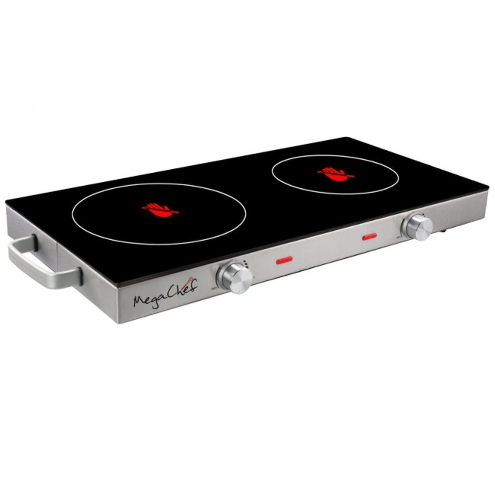 MegaChef MC-6200IC Ceramic Infrared Cooktop - Double Electric Burner Image 1