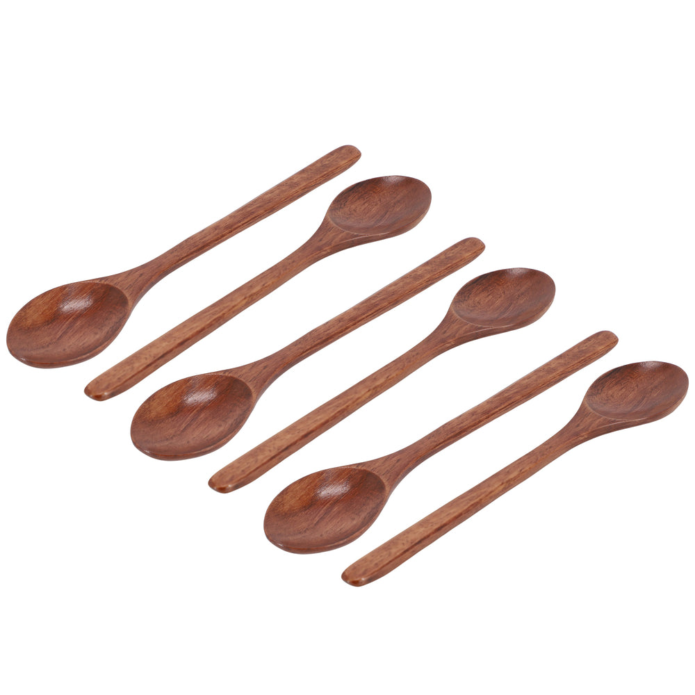 MegaChef Mc-A121 6 Piece 9 Inch Acacia Wood Spoon Set Image 1