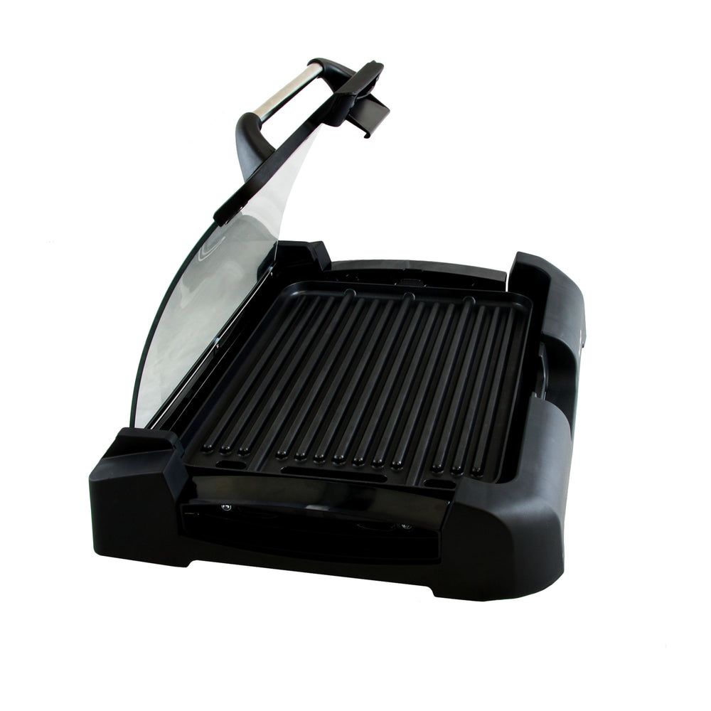 MegaChef MCG-106-RB Indoor Grill & Griddle with Removable Glass Lid Image 1