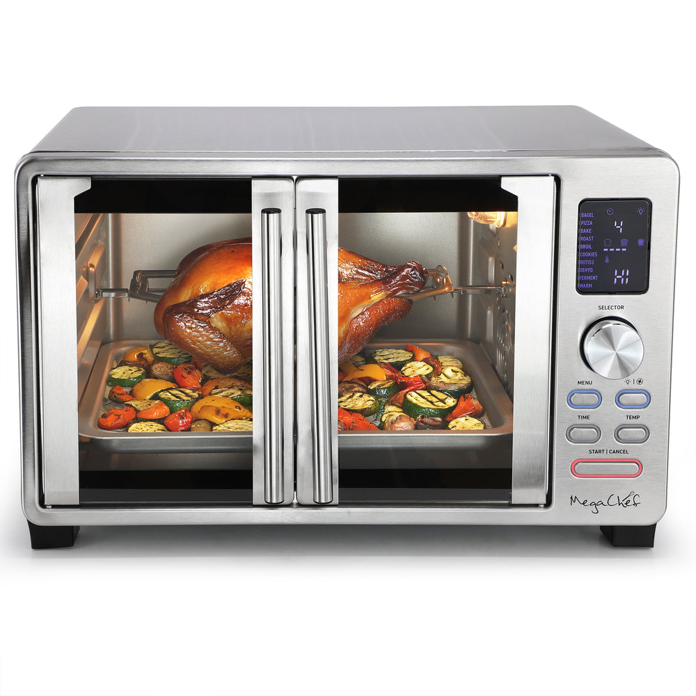 MegaChef Mcov-4500 Digital Electric French Door Oven - 25L Capacity Image 1
