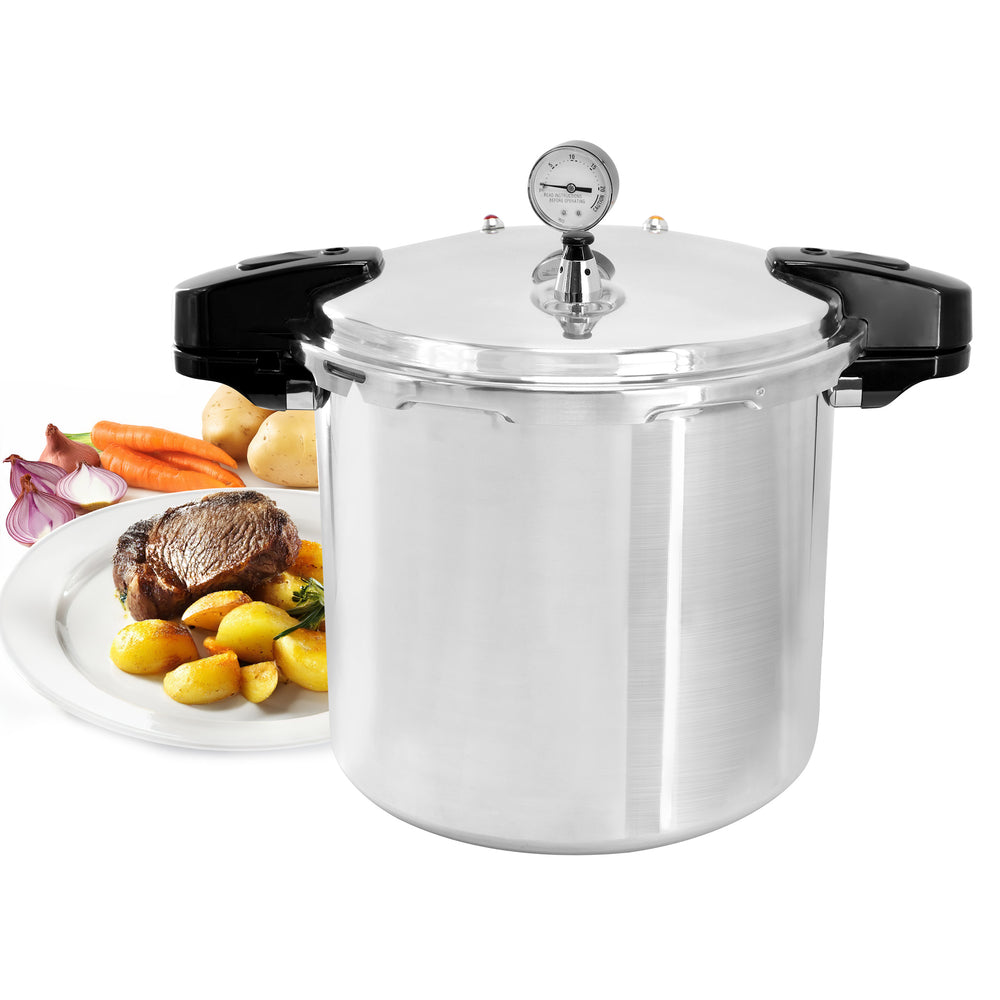 MegaChef MCPR-1000 24 Quart Aluminum Stovetop Pressure Cooker Image 1