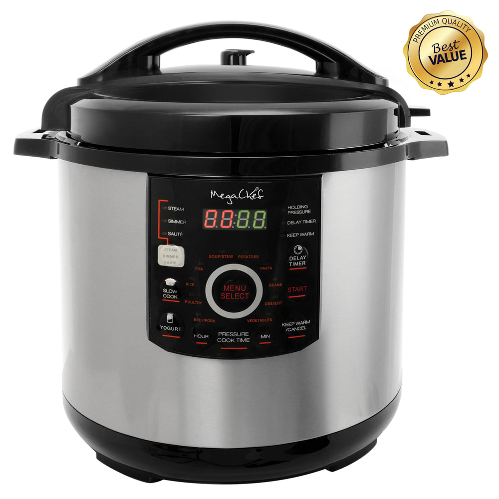 Megachef Mcpr-3500 12 Quart Digital Pressure Cooker 15 Presets Image 1