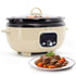 MegaChef Mcsc-Ov650C 6.9 Quart Oval Slow Cooker Cream Black Image 1