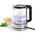 MegaChef MG-LT8707 Electric Tea Kettle with Borosilicate Glass, 1.8 Quart Image 1