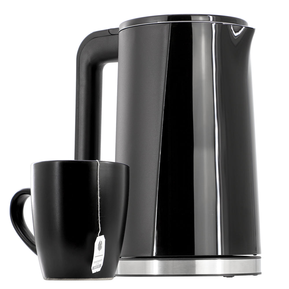 MegaChef Mg-Lt8718B 1.8 Qt Stainless Steel Electric Tea Kettle - Black Image 1