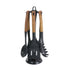 Megachef MGNP-711 Cooking Utensils Set of 7 - Black Nylon, Wood Design Image 1