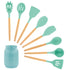 MegaChef MGSP-455 Silicone & Wood Utensils Set of 9 Image 1