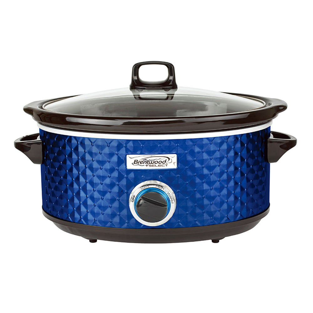 Brentwood SC-157N Slow Cooker 7 Quart Navy Blue Image 1