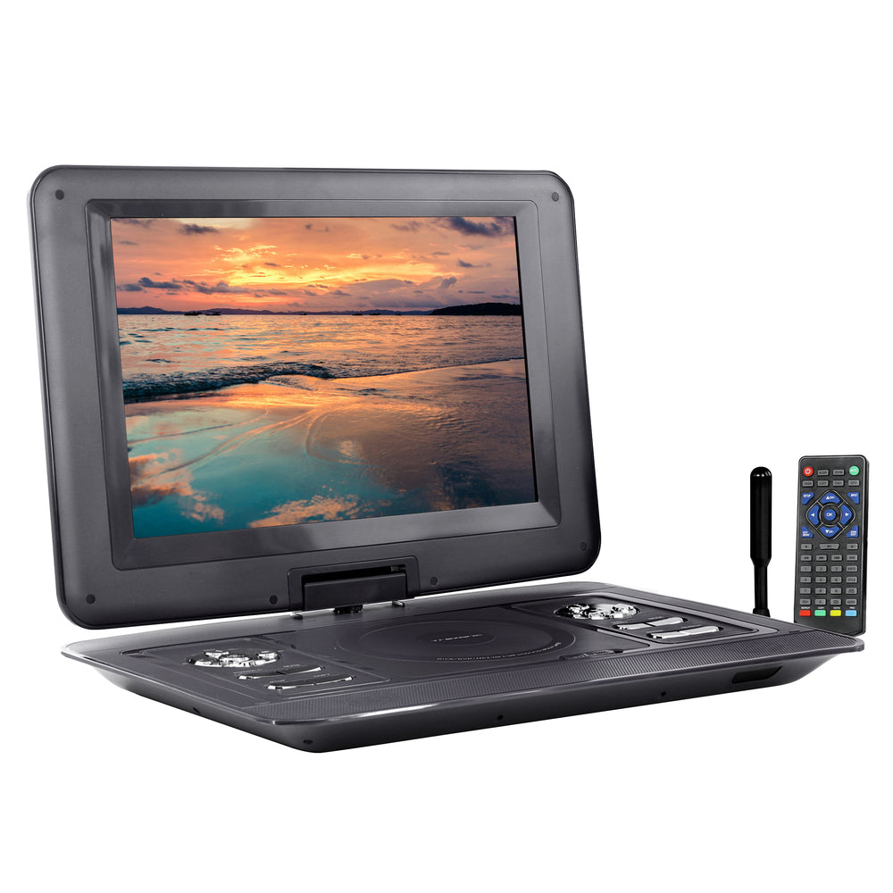 Trexonic TR-D133BLK 13.3" Portable TV+DVD Player with Swivel Screen Image 1