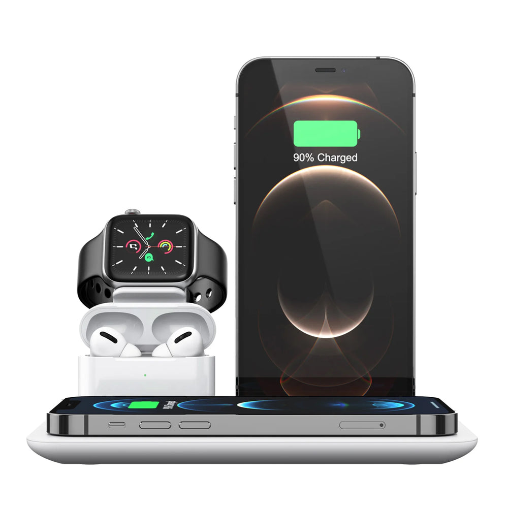 Trexonic TRX-UD17-WHT 4 in 1 Wireless Charging Station with Fast Charge Image 1