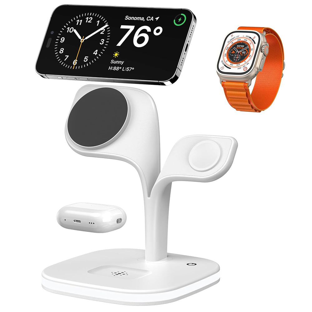 Trexonic TRX-UD22-WHT Wireless Charging Station with Ambient Light Image 1