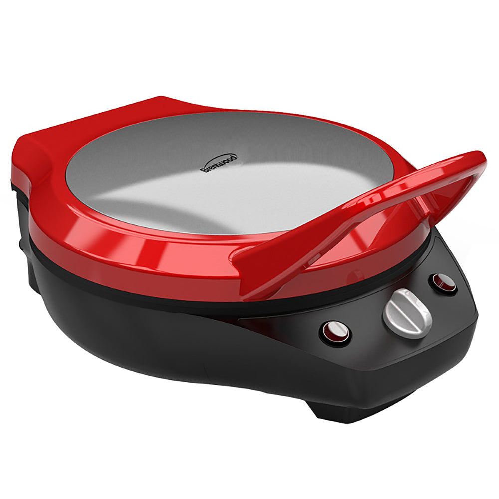 Brentwood TS-124R 12-Inch Pizza Maker and Grill with Timer Image 1