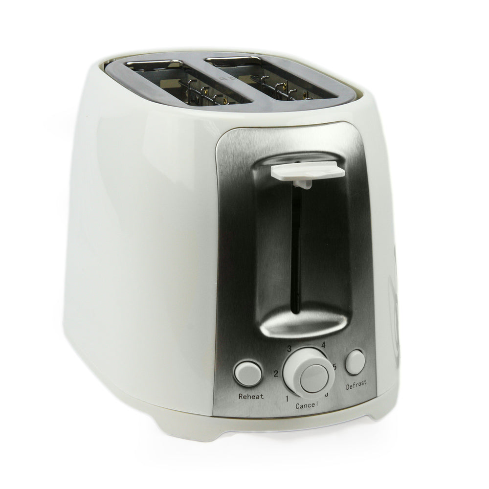 Brentwood Ts-292W 2 Slice Cool Touch Toaster ; White And Stainless Steel Image 1