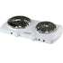 Brentwood Ts-368 Electric 1500W Double Burner Spiral White Image 1