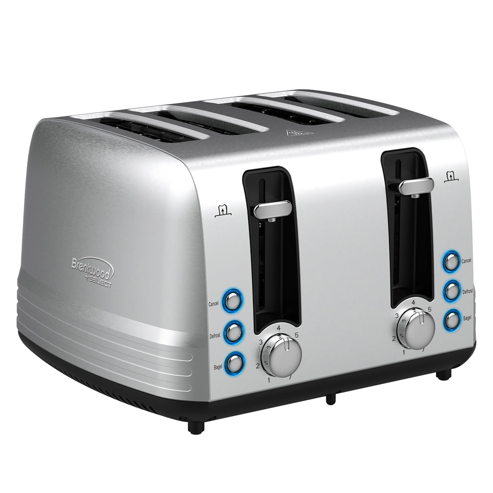 Brentwood Select TS-447S 4-Slice Stainless Steel Toaster with Extra Wide Slots Image 1