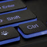 Adesso AKB-139EB KB Antimicrobial Spill resistant illuminated Desktop keyboard