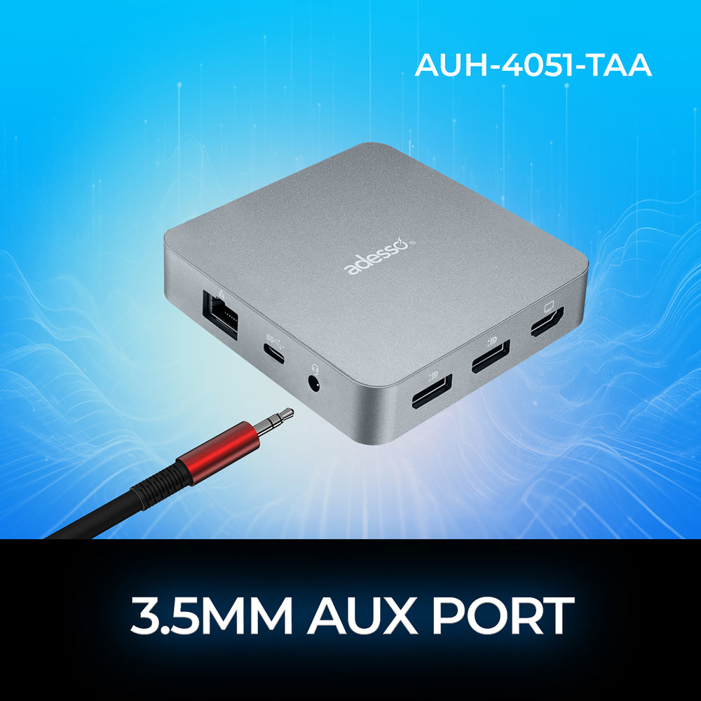 Adesso AUH-4051-TAA USB-C Multi Docking Station - 11-in-1 PD Supports