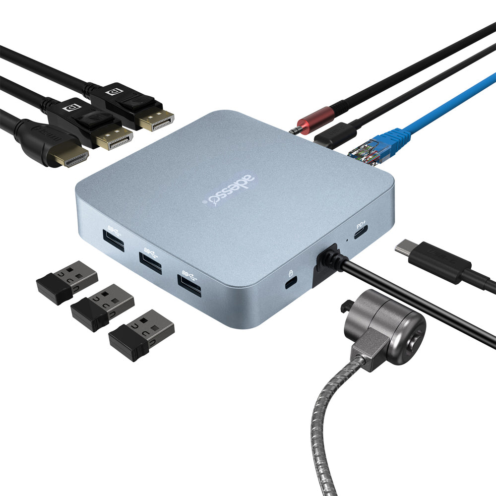 Adesso AUH-4051-TAA USB-C Multi Docking Station - 11-in-1 PD Supports