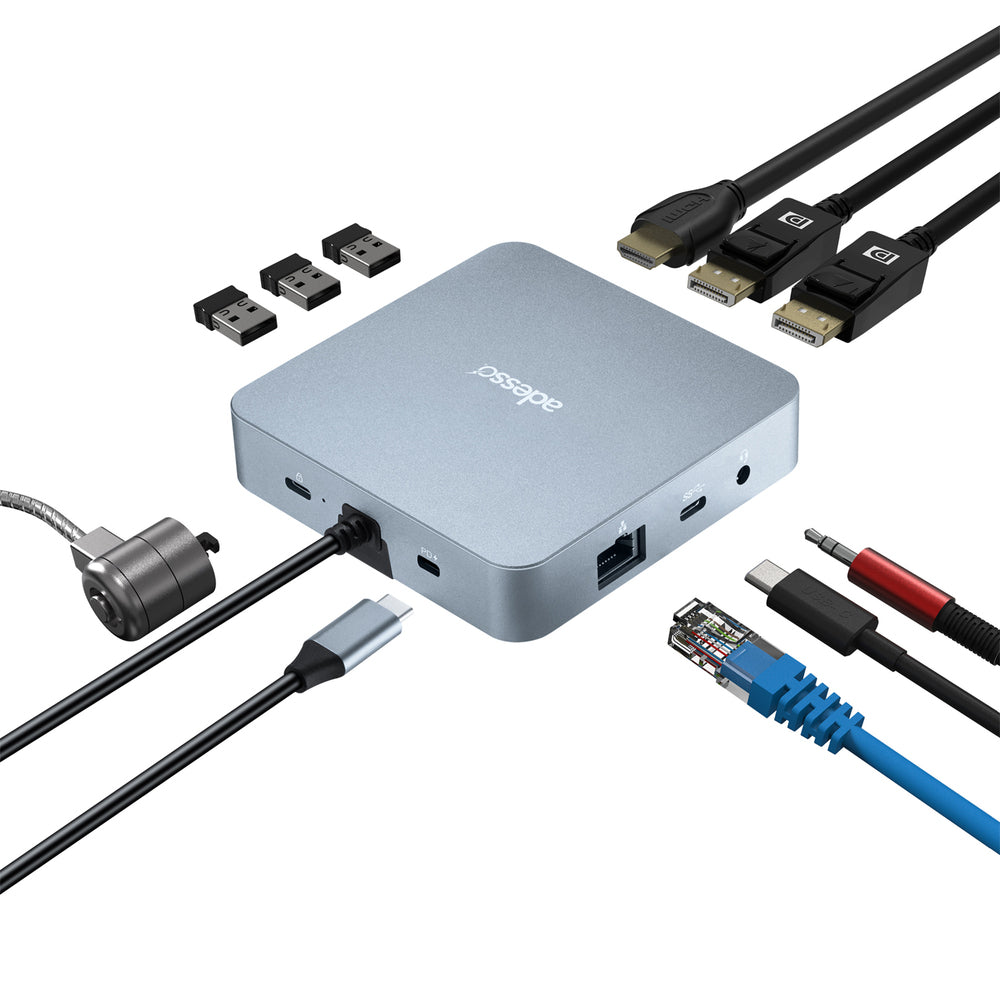 Adesso AUH-4051-TAA USB-C Multi Docking Station - 11-in-1 PD Supports