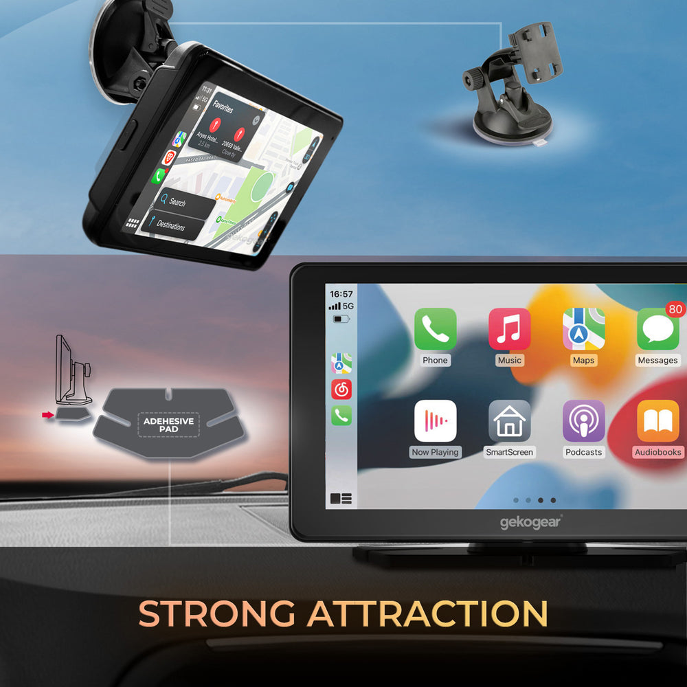 GekoGear Orbit C110 7In. Infotainment CarPlay/Android Auto Dual Camera