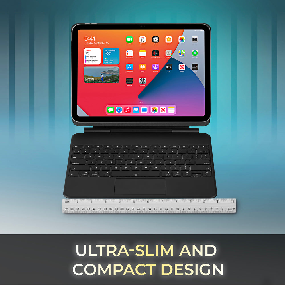 Adesso Inc. WKB-7020 Bluetooth Keyboard Case for iPad Pro 12.9 with Stand and Aluminum Cover