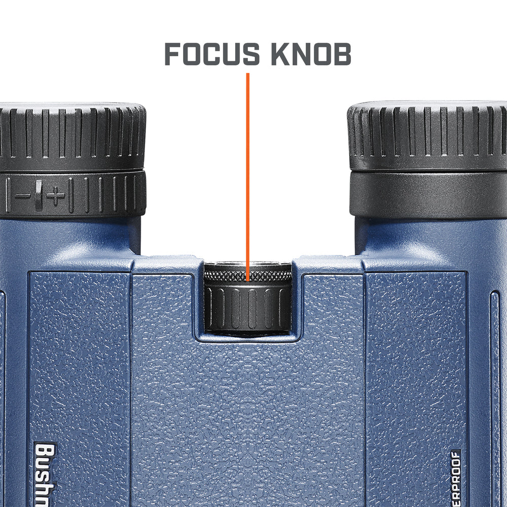 Bushnell 132105R 12x25mm H2O Binocular with Dark Blue Roof, Waterproof/Fogproof, Twist Up Eyecups