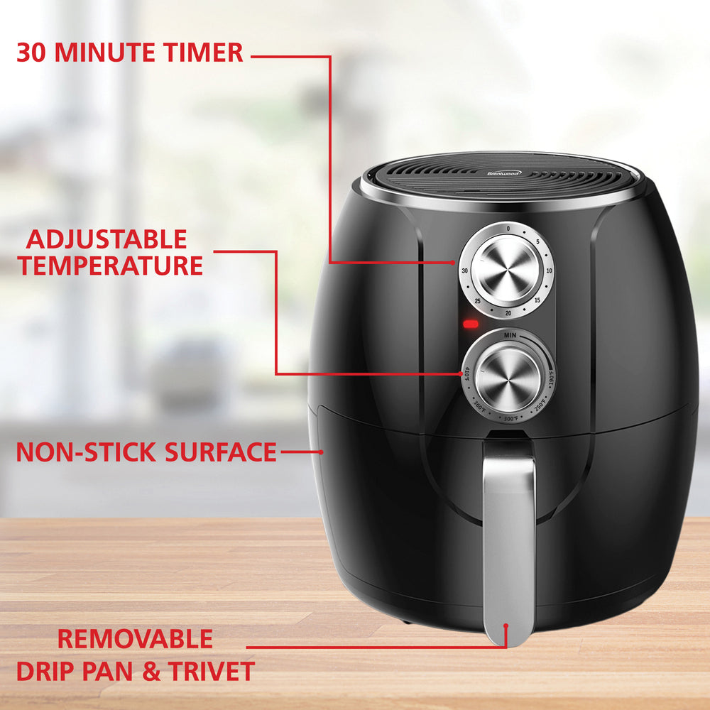 Brentwood Appliances AF-300BK Air Fryer with Timer and Temperature Control