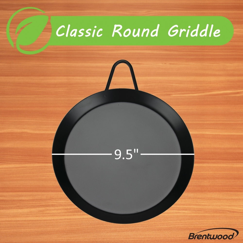 Brentwood BCM-24 Round Griddle Comal - Nonstick Aluminum Pan