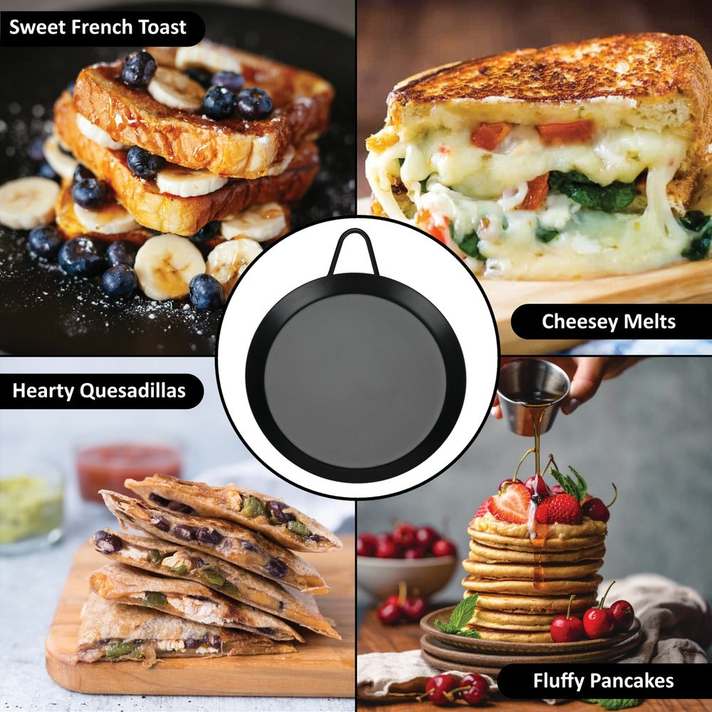 Brentwood BCM-24 Round Griddle Comal - Nonstick Aluminum Pan