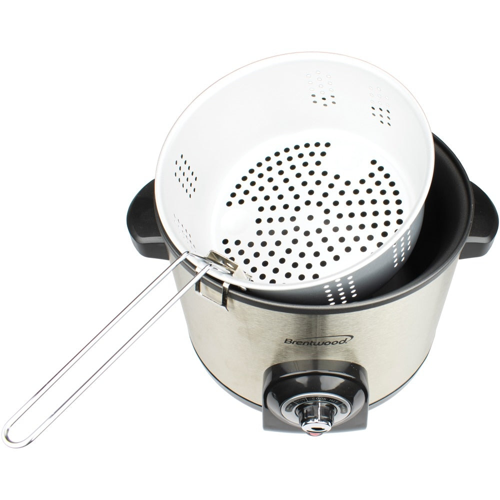 Brentwood DF-706 Deep Fryer 5.2qt Non-Stick Inner Pot & Steam Rack