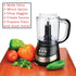 Brentwood FP-549BK 3-Cup Food Processor Black with Stainless Steel Blades