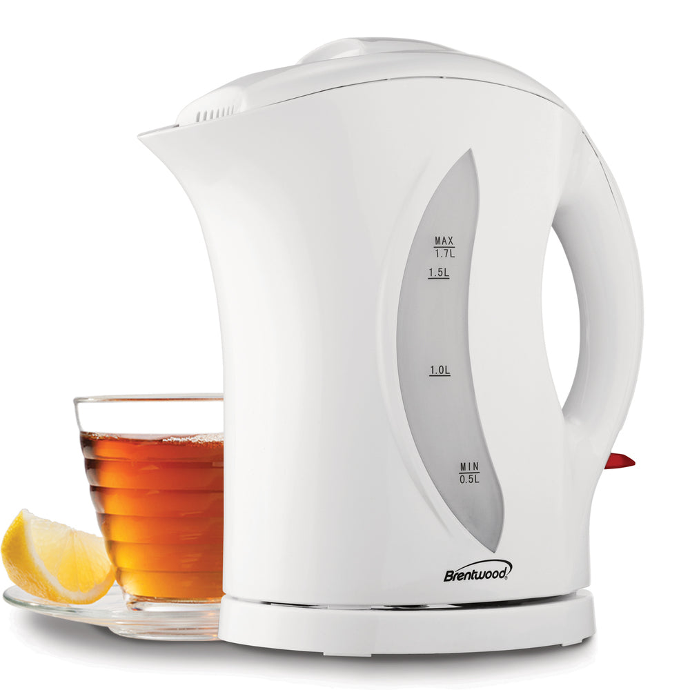 Brentwood KT-1617 1.7L Cordless Electric Tea Kettle - White