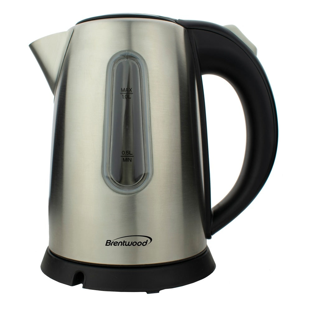Brentwood KT-1710S Electric Kettle 1L Stainless Steel Boils Water Fast