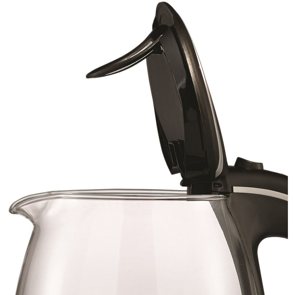 Brentwood KT-1900BK 1.7L Glass Tea Kettle Black LED Indicator