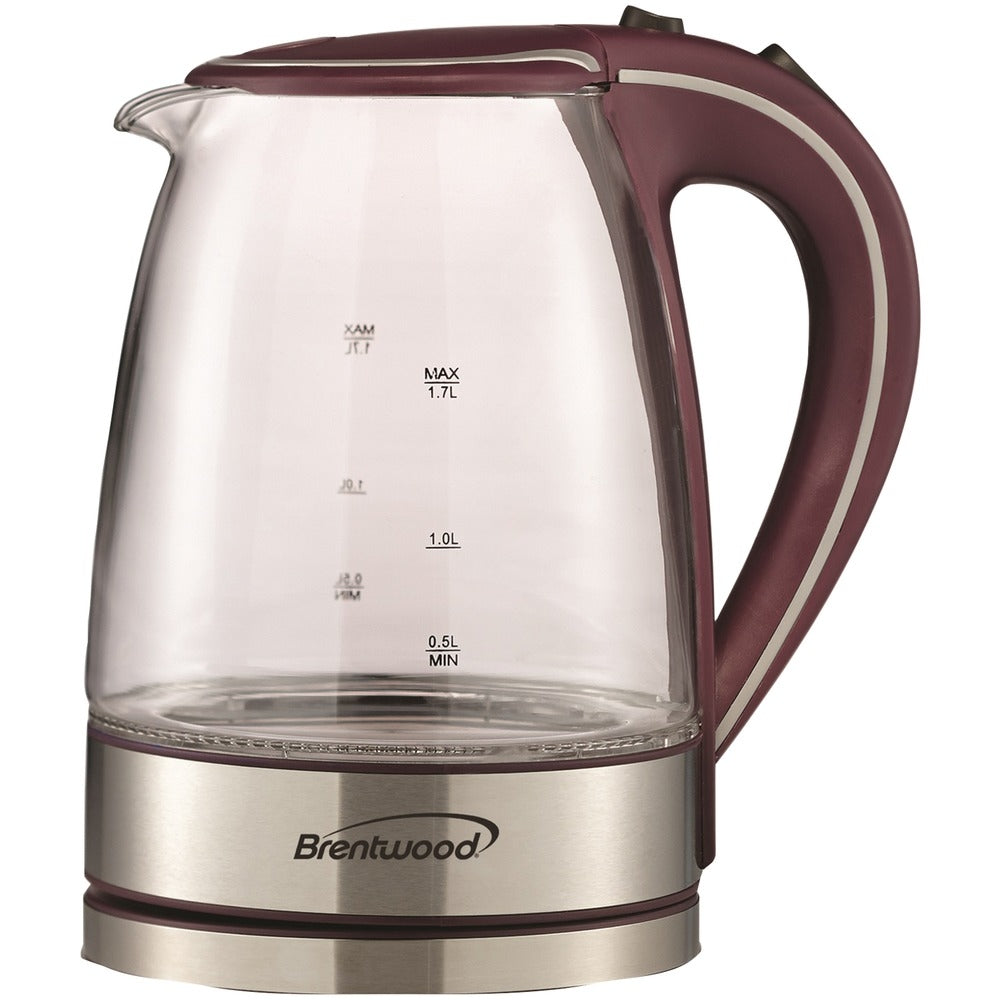 Brentwood KT-1900PR Glass Tea Kettle 1.7L Purple Image 1