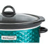 Brentwood SC-140BL 4.5 Quart Slow Cooker with Scallop Pattern in Blue