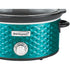 Brentwood SC-140BL 4.5 Quart Slow Cooker with Scallop Pattern in Blue